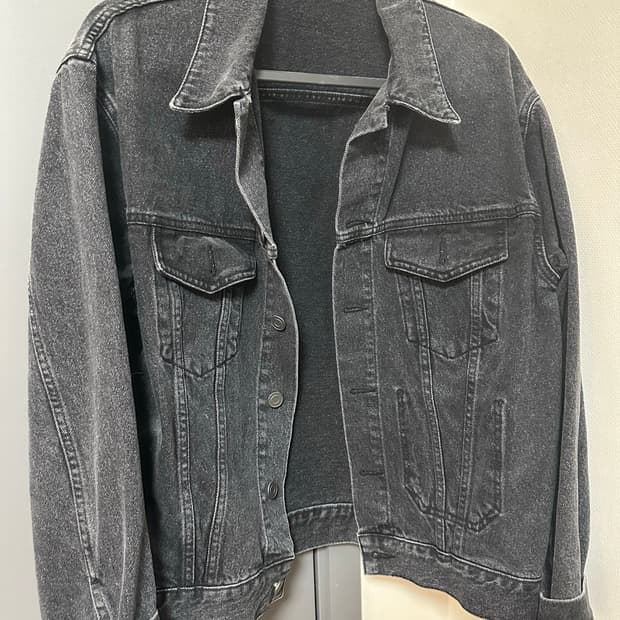 브랜디드 블랙 데님 자켓
