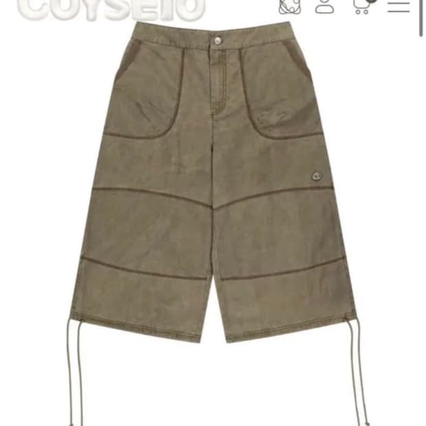 COYSEIO 코이세이오 지그재그 팬츠 브라운