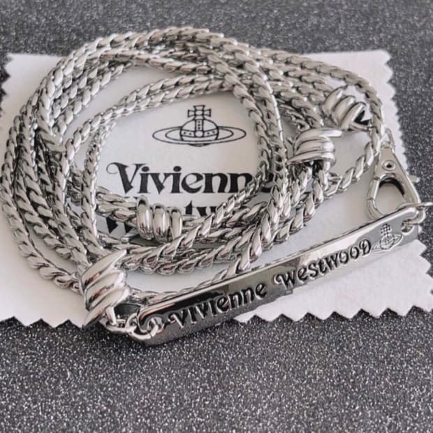 비비안웨스트우드 아카이브 레터링 orb 각인 레어이드 체인 초커 목걸이