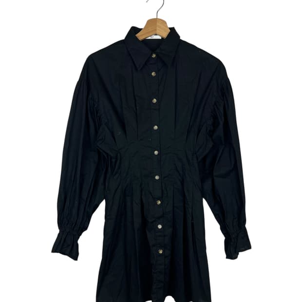 SLY 블랙 허리 셔링 셔츠 원피스 SIZE 1