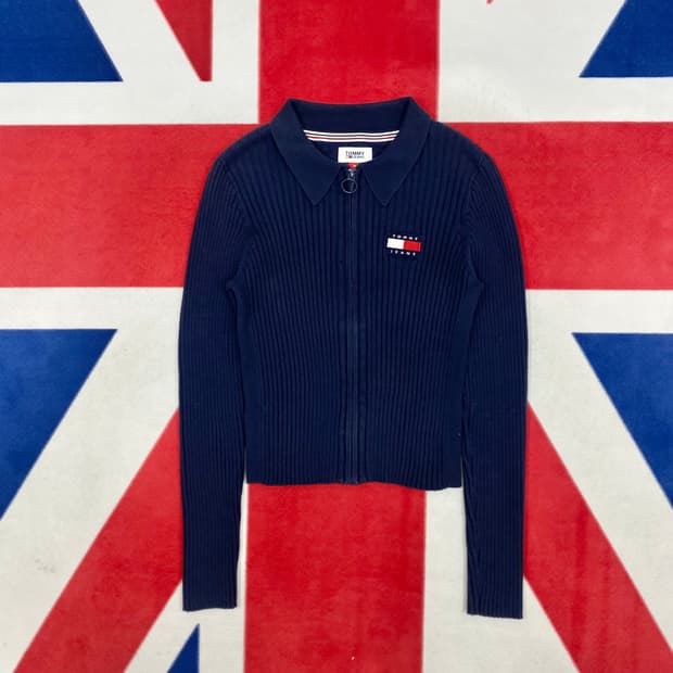  타미진스 딱붙핏 니트집업 여성M 