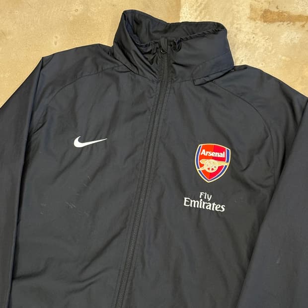 L 나이키 스톰핏 아스날 내장후드 바람막이 