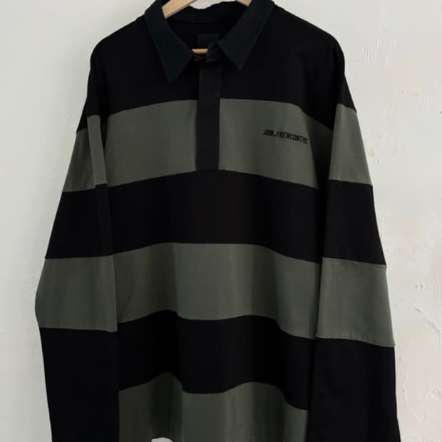 Juun.J 준지 스트라이프 럭비 셔츠