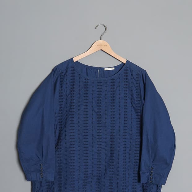 Sunny clouds indigo Embro Tunic Shirts
