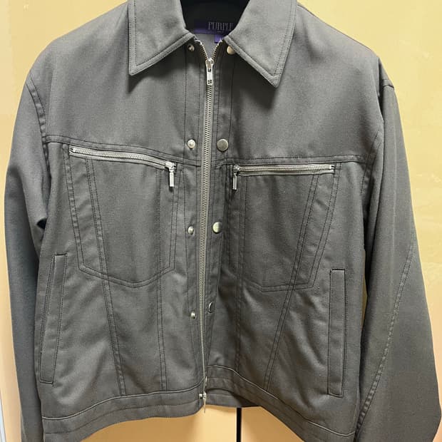 비슬로우 스냅 집업 쇼트 트러커 자켓 모카색상 S