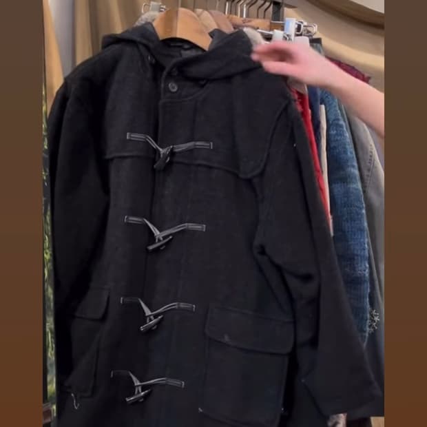 빈티지 모리걸 더플코트 떡볶이 울코트