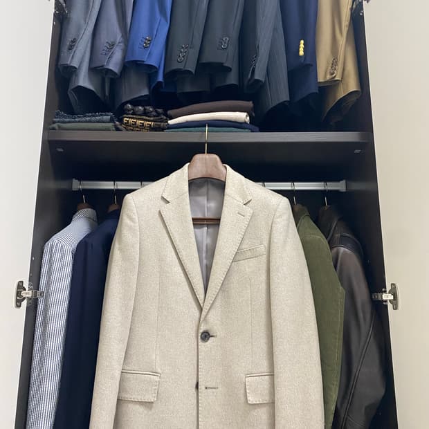 콜롬보(COLOMBO) 캐시미어 100% 아이보리 코트(95-100)