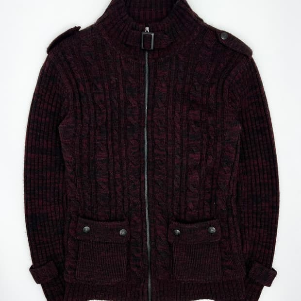 빈티지 퍼 니트 집업