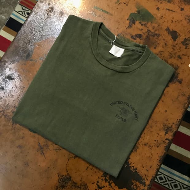 밀리터리 빈티지 네이비씰 카키 숏 슬리브 남성 105 110 사이즈