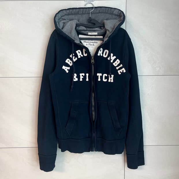 아베크롬비 스펠로고 대장 후드집업 네이비 [M]