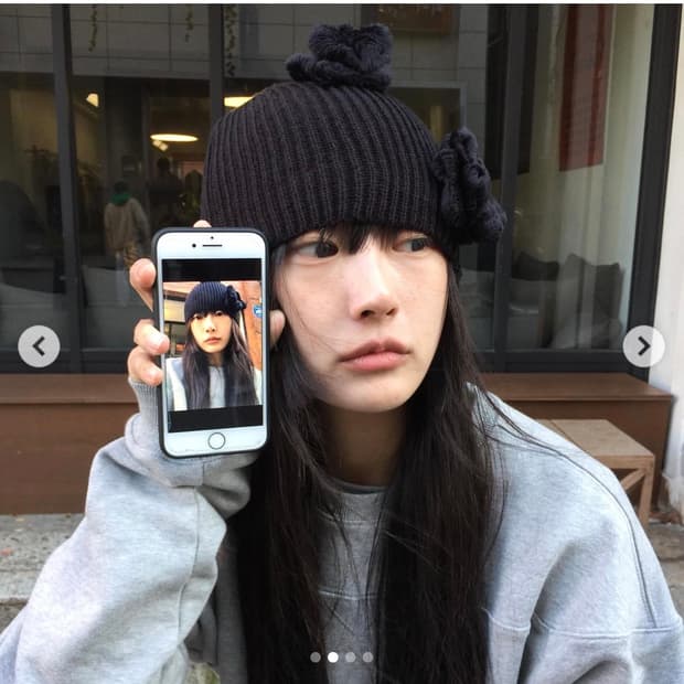 youyoung 비니 수지 착용