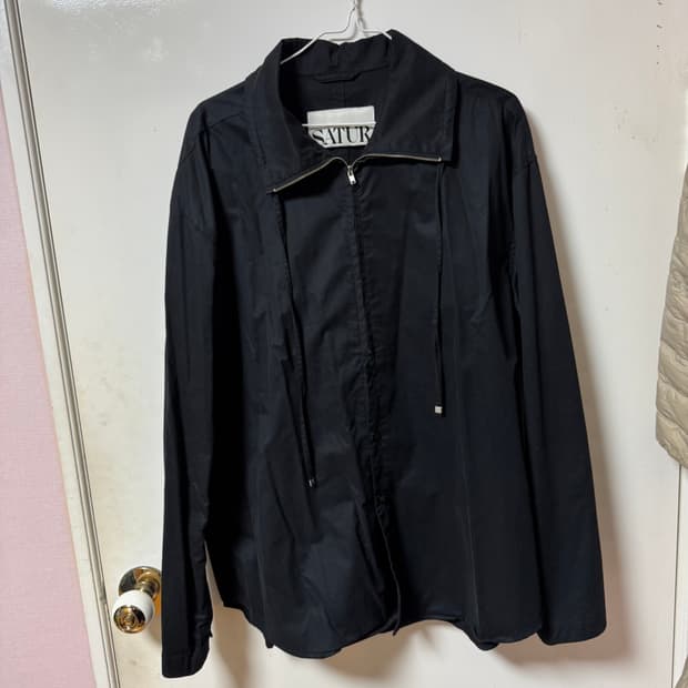SATUR 블랙 지퍼 셔츠 자켓 L사이즈