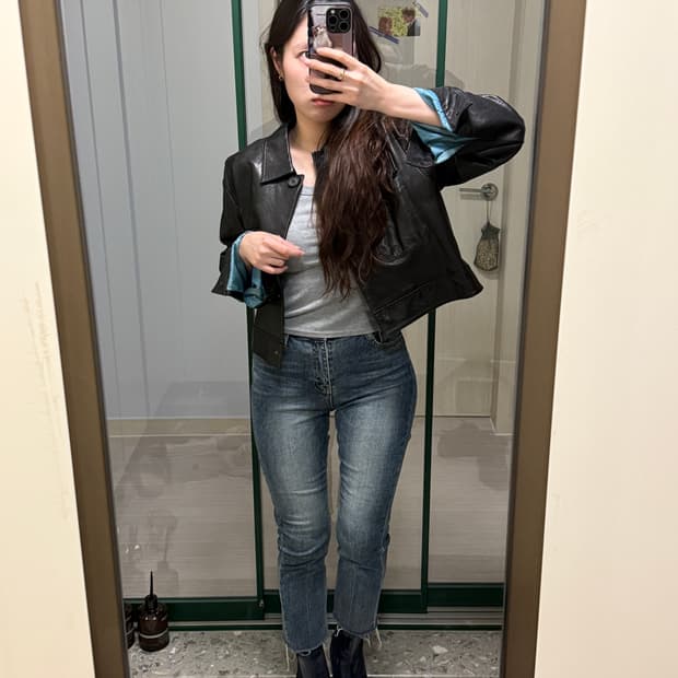 더일마 리얼레더 가죽자켓 블랙