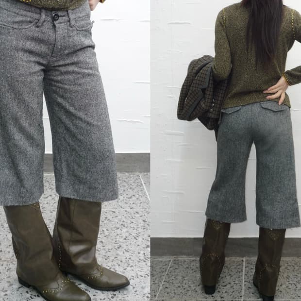 Vintage wool midi pants