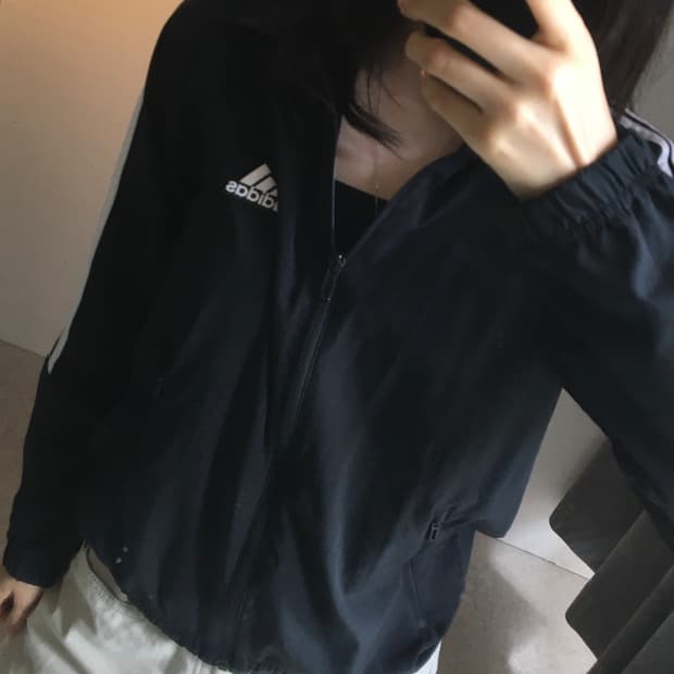 아디다스 사이드라인 우븐 집업