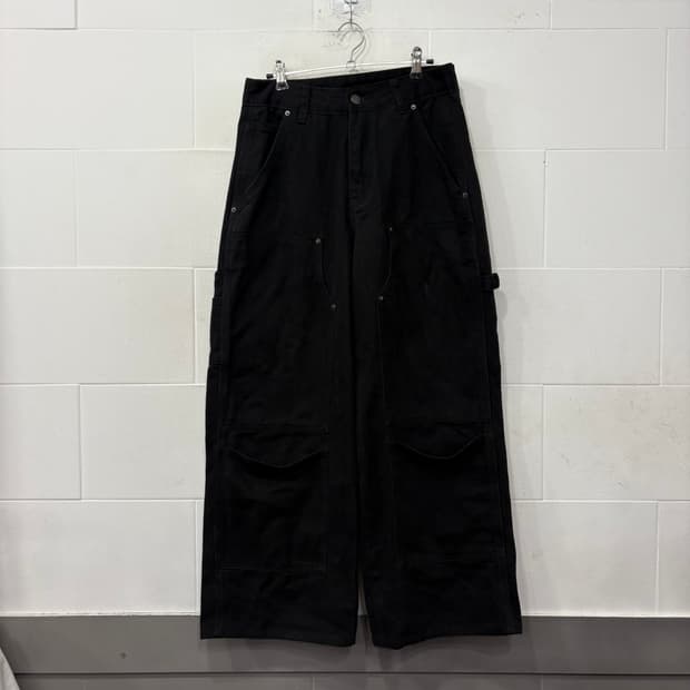 빈티지 블랙 데님 카고팬츠