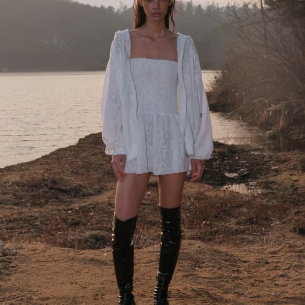 Polysooem 폴리수엠 레이스 레이어드 스커트 