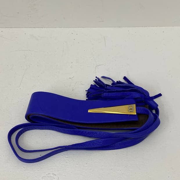 BALLY 블루 숄 벨트