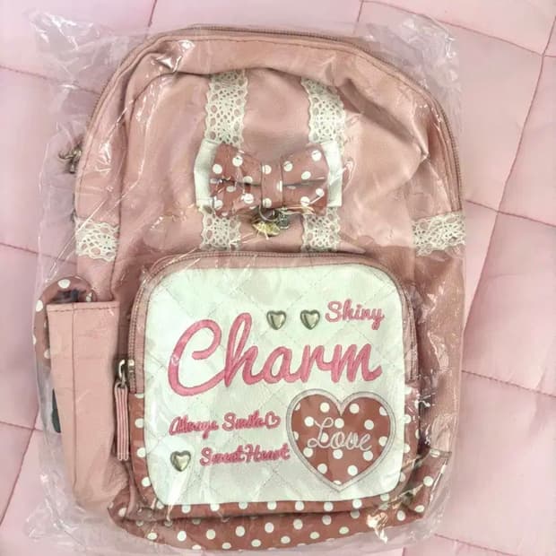일본 빈티지 라떼갸루 charm 가방 힙색