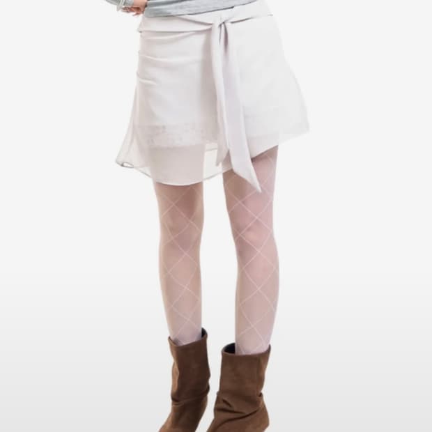포어링 Rosy midi skirt (ivory)