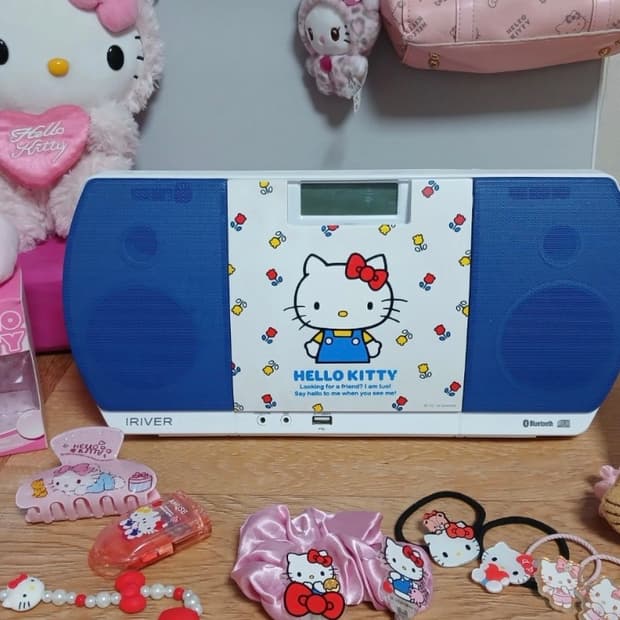 아이리버 헬로키티 블루투스 오디오 플레이어 라디오
