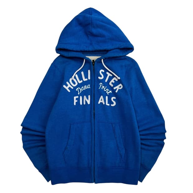 홀리스터 센터로고 블루 후드집업 S
