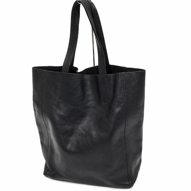 요지야마모토 와이즈 레더 토트백