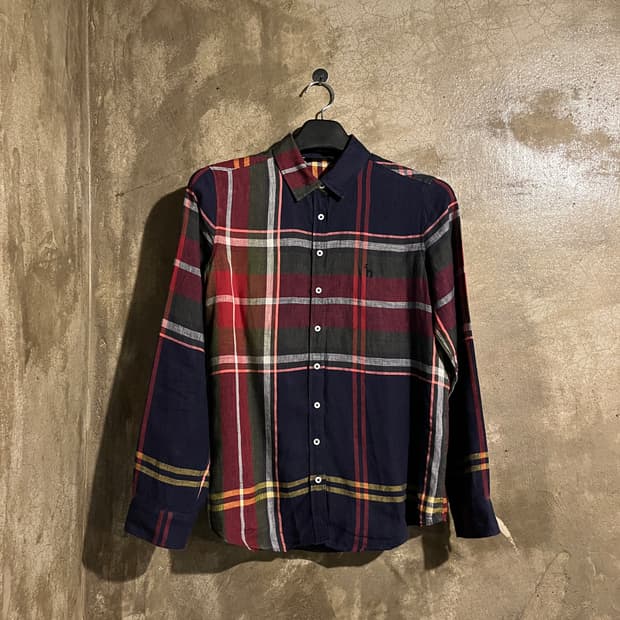 헤지스 린넨 체크셔츠