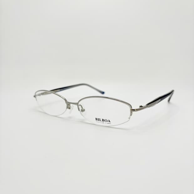 BILBOY 실버 오벌 반무테