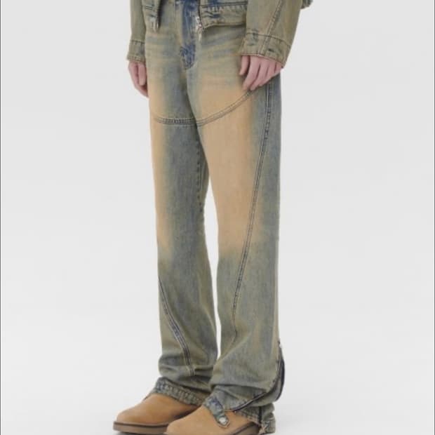 [1] 넥스트도어립스 웨스턴 데님 팬츠 라이트블루