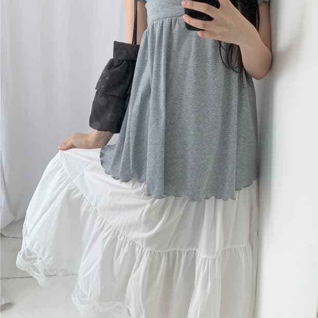 히피디피 petal long skirt