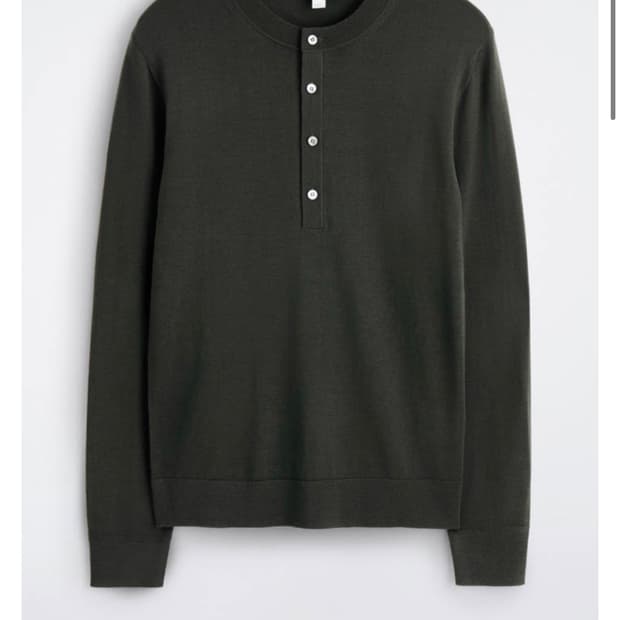 [XL] COS 슬림 메리노 울 헨리 탑 니트