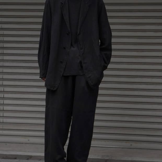 [2] 코모리 26ss 실크 코튼 자켓 페이드블랙
