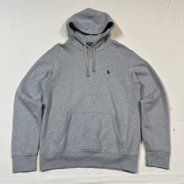 M) 폴로 랄프로렌 네이비 포니로고 후드티 그레이