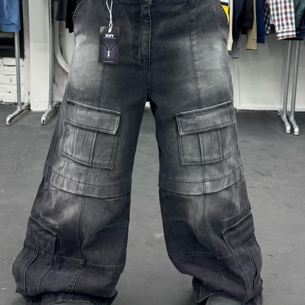 데님 멀티포켓 카고팬츠