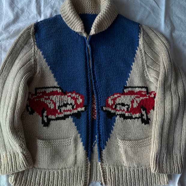 Vintage 60s 70s Racing Wool 코위찬