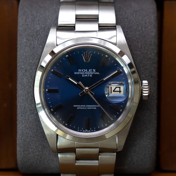 롤렉스 오이스터 퍼페츄얼 데이트 엔진턴베젤 1500 청판 시계