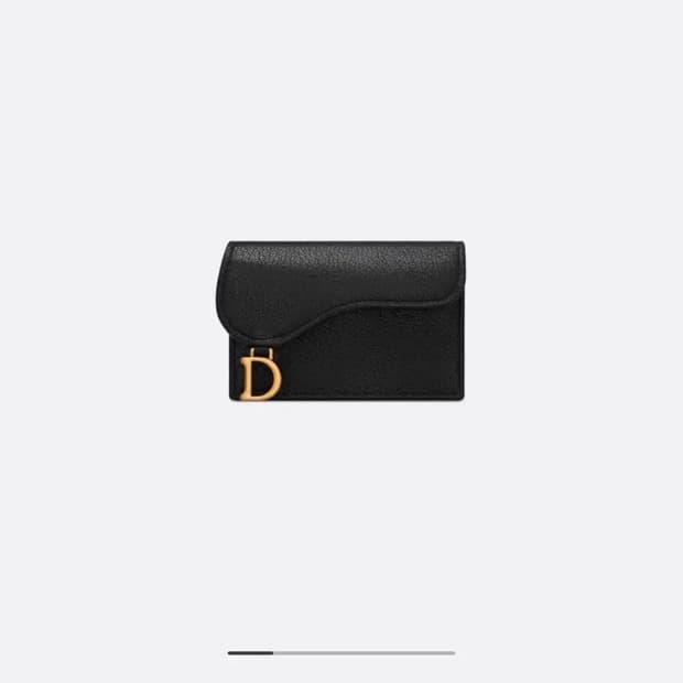 디올 새들 카드지갑 블랙
