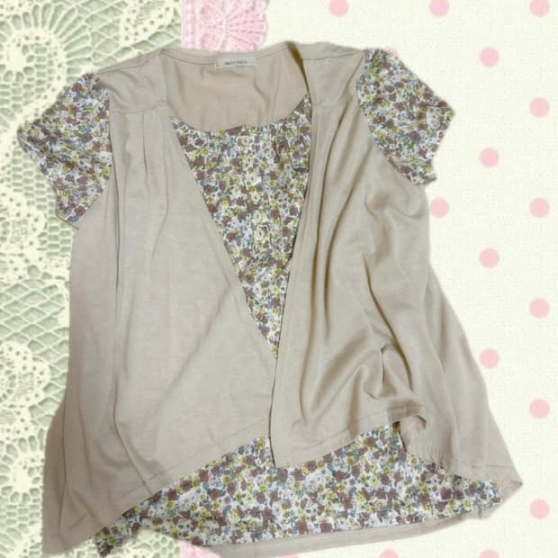 Mori flower t-shirt 모리 잔꽃 바선생 반팔 (일체형)