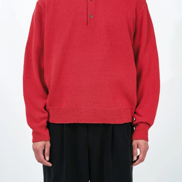 [4] A.PRESSE 아프레쎄 26SS 워시드 실크 넵 헨리 넥 스웨터