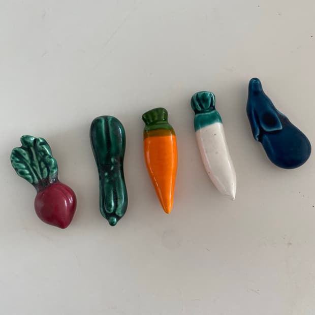 야채 모양 도자기 받침대