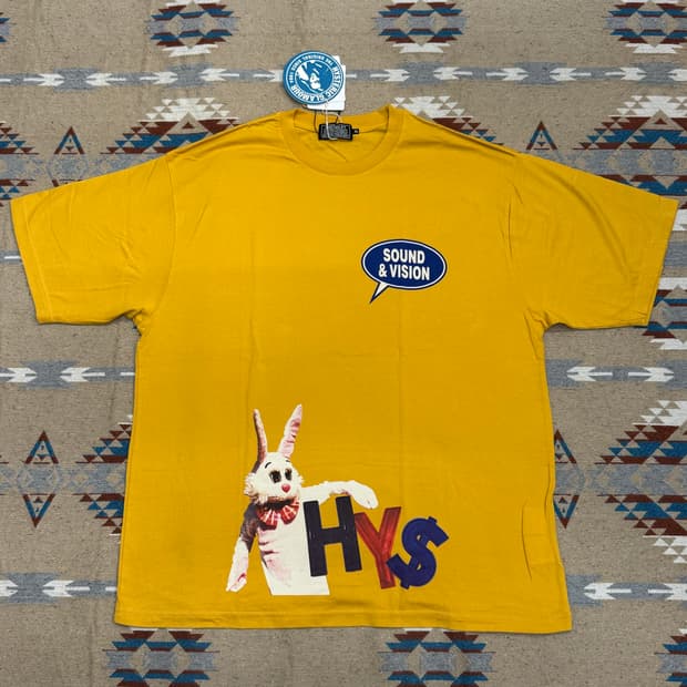 [XL][100] 히스테릭글래머 사운드엔 비전 티셔츠 옐로우