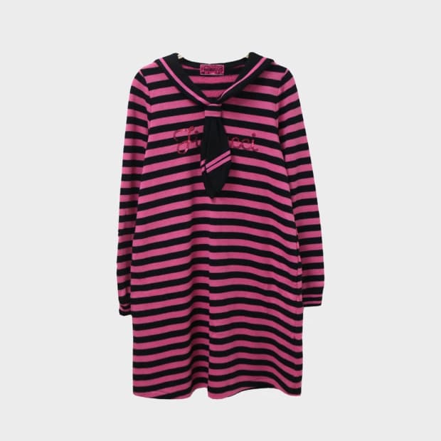 FIORUCCI 스트라이프 미디 원피스 66628