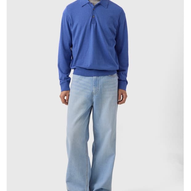 유스 와이드 데님팬츠 라이트블루 M (현행)