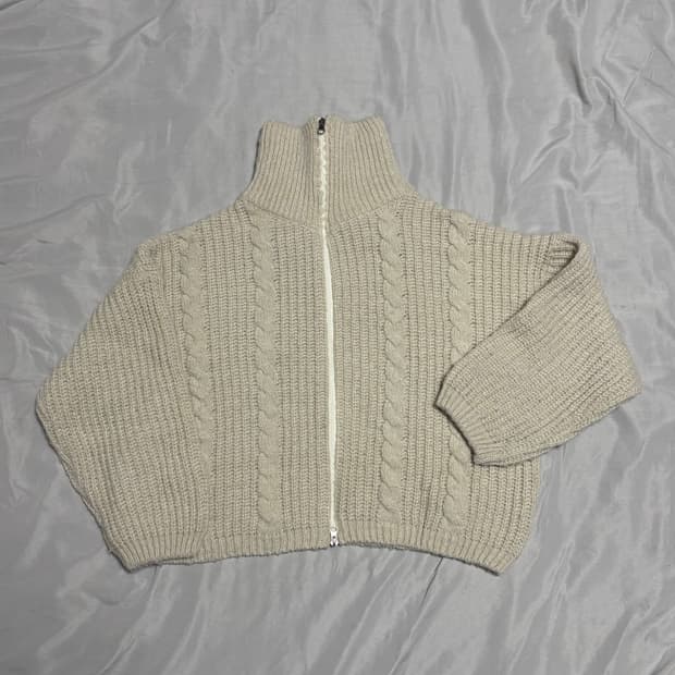 투웨이 니트집업 