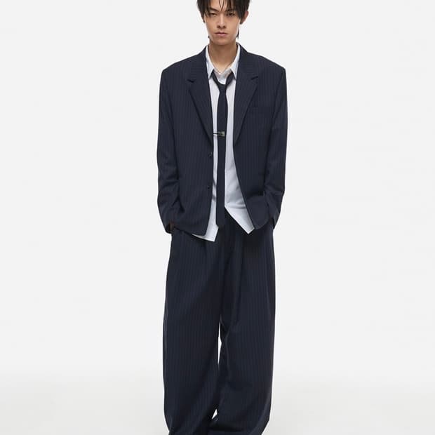 DNSR 26ss 멀티 스트라이프 셋업 네이비 L, L