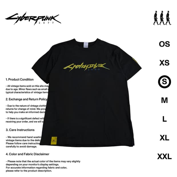 사이버펑크 2077 한국 프로모션 기념 티셔츠 S사이즈
