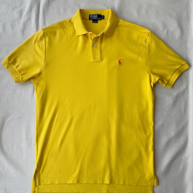 폴로 랄프로렌 피케 반팔 카라티 옐로 S