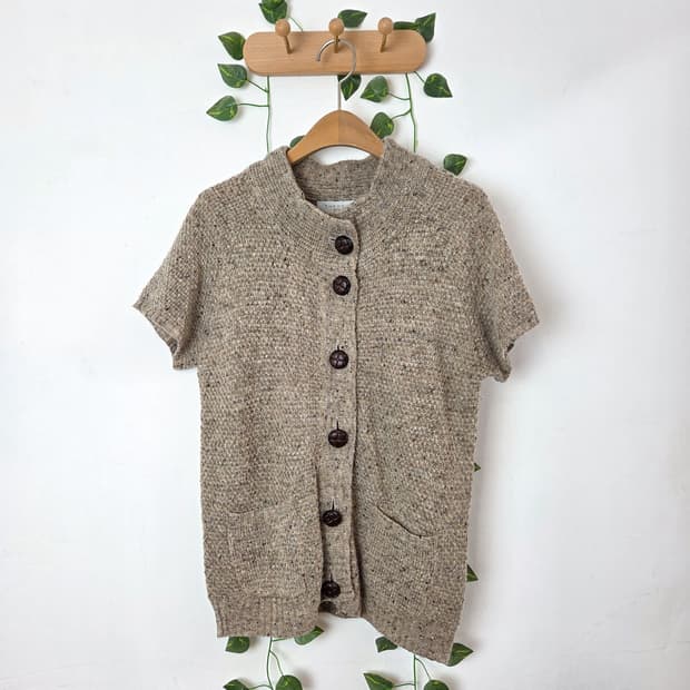 오레오 색실 콕콕 반팔 가디건