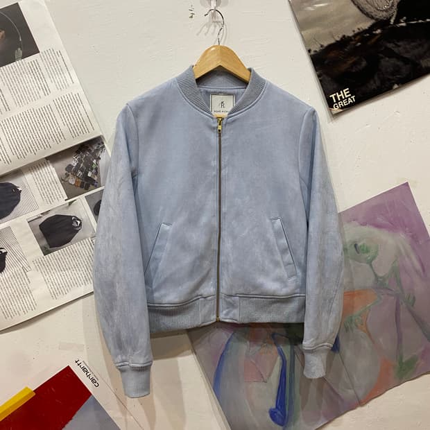 Suede Blouson Skyblue